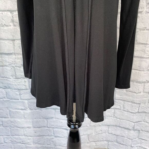 Forever 21 women S open front Longsleeve lightweight black cardigan - Picture 2 of 9